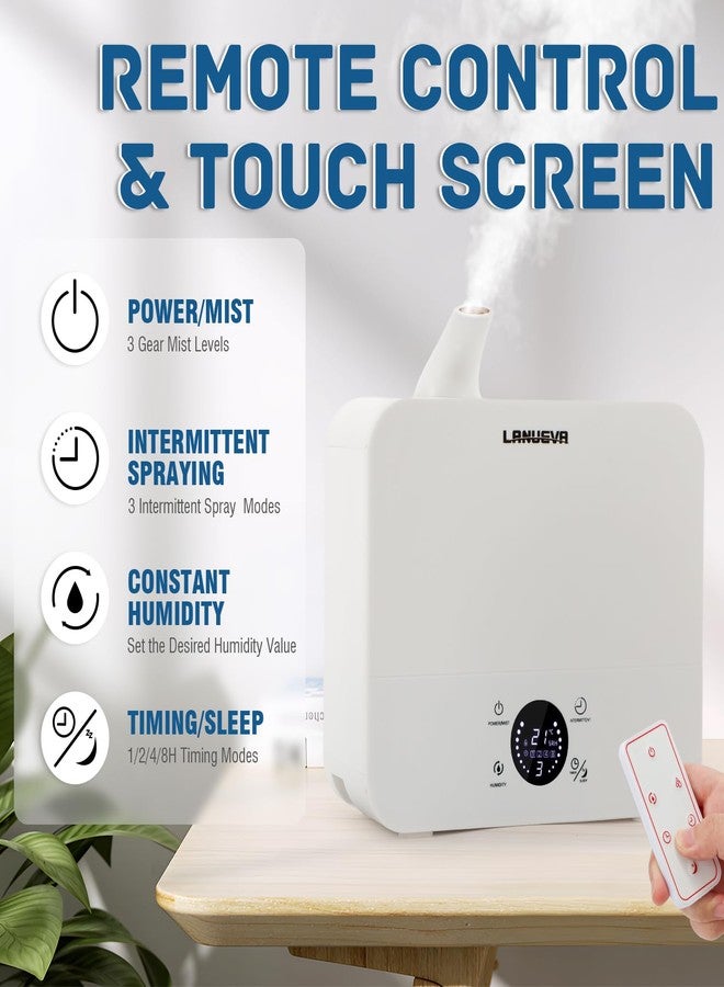LANUEVA Reptile Humidifier, Quiet Reptile Fogger for Terrariums with Telescopic Hose & 2.5L Tank, Remote Control & Touch Screen, Timing Function, for Reptiles, Green Plants, Home Use - Image 4